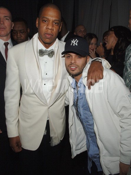 Jay Z and Richie Akiva attend the 40 40 Club Hosts Jay Zs Exclusive