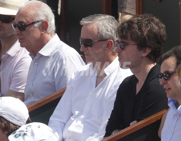 Bernard Arnault and his son Antoine Arnault attend the French Open, WireImage