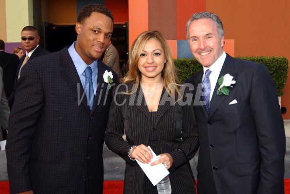 Adrian Beltre wife and Frank McCourt during 15th Annual RBI Hall