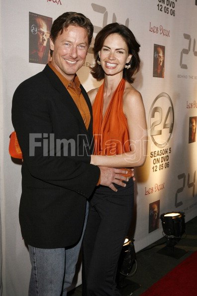 John Allen Nelson and Justine Ayre during 24 Season Five DVD Release