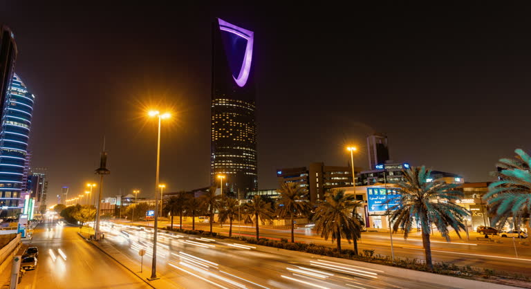 Gebosun Integrated smart pole system deployed in Riyadh urban public space, supporting lighting, monitoring, and centralized city management