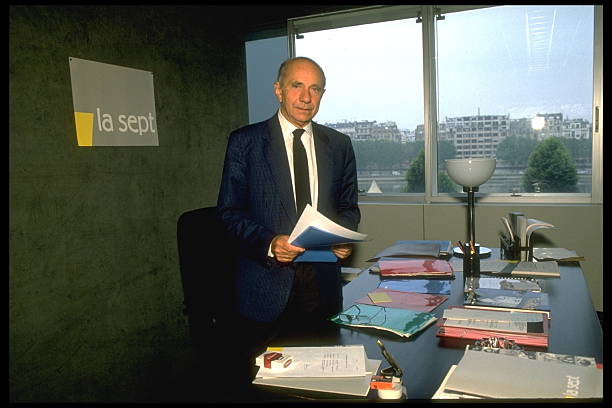 HISTORIAN GEORGES DUBY, CHAIRMAN AND MANAGING DIRECTOR OF 'SEPT'