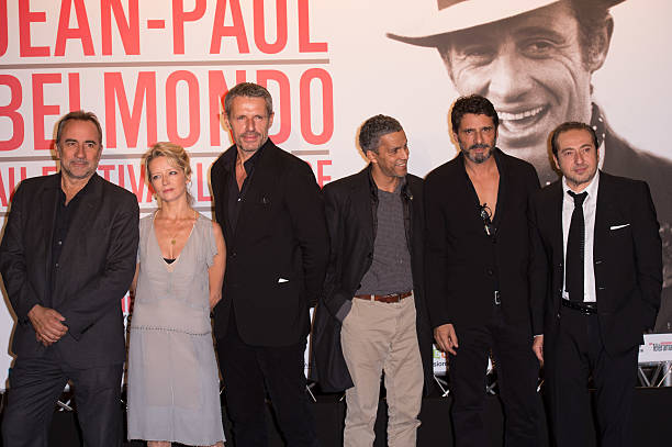 Antoine Dulery, Laure Marsac, Lambert Wilson, Sami Bouajila, Pascal Elbe and Patrick Timsit attend the Tribute to Jean Paul Belmondo and Opening Ceremony of the Fifth Lumiere Film Festival, in Lyon.