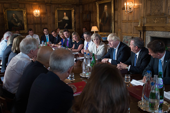 CORRECTION-BRITAIN-EU-POLITICS-GOVERNMENT-CABINET : News Photo