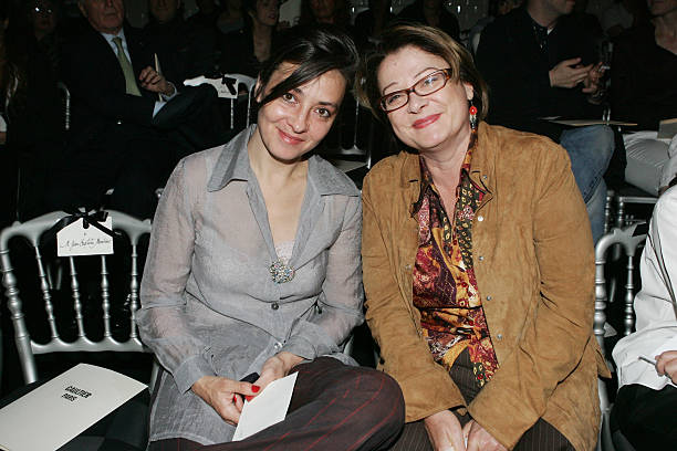 Catherine Ringer and Josiane Balasko attend the Jean-Paul Gaultier 'Haute Couture' 2005-2006 Fall-Winter fashion collection.
