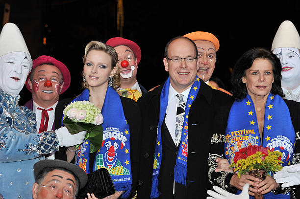 Charlene Wittstock, Prince Albert II of Monaco and Princess Stephanie of Monaco attend the Gala Ceremony of the Monte-Carlo 35th International Circus Festival 2011.