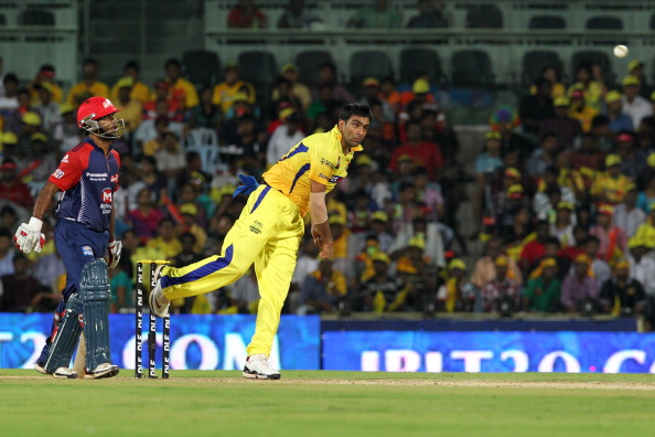 Chennai Super Kings bowler Ravichandran  : News Photo