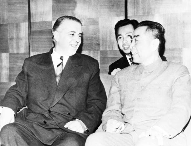 Chinese Premier Chou En Lai With Albanian Leader Enver Hoxha In 1963