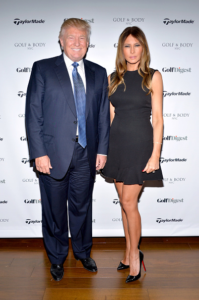 Donald Trump and Melania Trump attend the Spring Swing at Golf Body hosted by Golf Digest on May 1 2014 in New York City