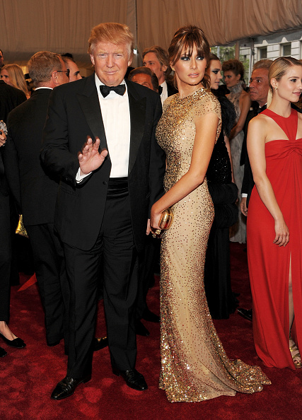 Donald Trump and Melania TrumpTrump attend the 'Alexander McQueen Savage Beauty' Costume Institute Gala at The Metropolitan Museum of Art on May 2...
