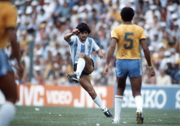 Fussball : WM 1982 in Spanien , BRA - ARG  3:1 : News Photo