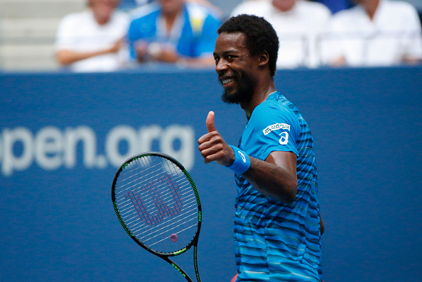 gael-monfils-of-france-gives-a-thumbs-up-while-playing-jan-satral-of-picture-id598118454
