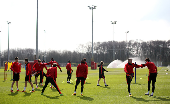 Manchester United Training And Press Conference : News Photo