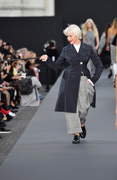 helen-mirren-walks-the-runway-during-le-defile-loreal-paris-as-part-picture-id856323604