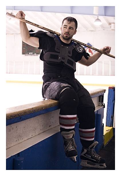 Hockey player photographed circa 2009 in Southern, California.