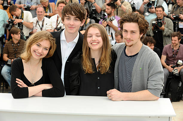 Imogen Poots, Matthew Beard, Hannah Murray and Aaron Johnson at the photocall for 'Chatroom' during the 63rd Cannes International Film Festival.