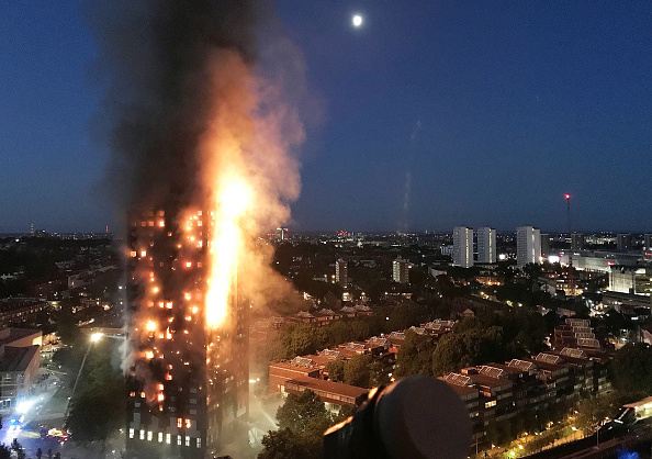 27-Storey Grenfell Tower Block On Fire In West London : News Photo