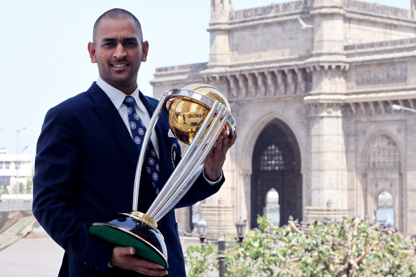 Image result for dhoni with world cup