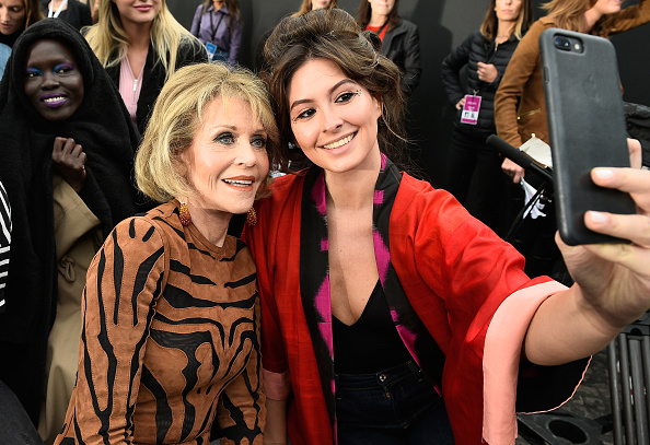 jane-fonda-and-taliana-vargas-attend-le-defile-loreal-paris-as-part-picture-id856277094
