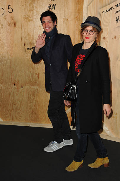 Jeremie Elkaim and Valerie Donzelli attend the 'Isabel Marant For H&M' Photocall at Tennis Club De Paris, in Paris.