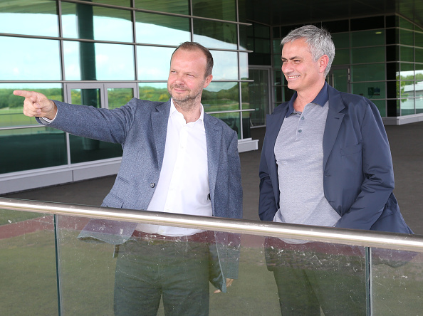 Jose Mourinho vists Aon Training Complex : News Photo