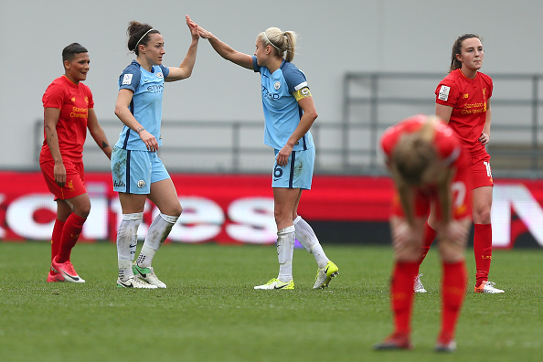 Manchester City Women v Liverpool Ladies: SSE Women's FA Cup Semi-Final : News Photo