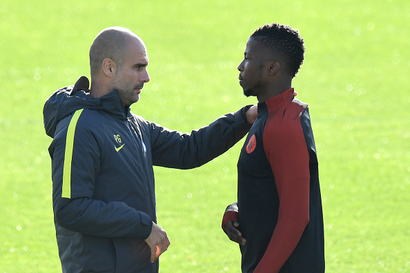 FBL-EUR-C1-BARCELONA-MAN CITY-TRAINING : News Photo