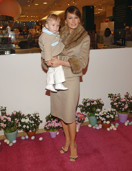 Melania Trump and baby Barron Trump during The Associates Committee of The Society of Memorial SloanKettering Cancer Center's 16th Annual Bunny Hop...