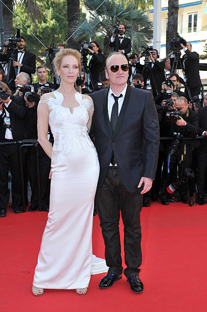 Quentin Tarantino and Uma Thurman at the Closing ceremony and 'A Fistful of Dollars' screening during 67th Cannes Film Festival