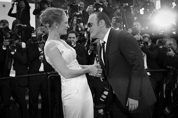 Quentin Tarantino and Uma Thurman at the Closing ceremony and 'A Fistful of Dollars' screening during 67th Cannes Film Festival