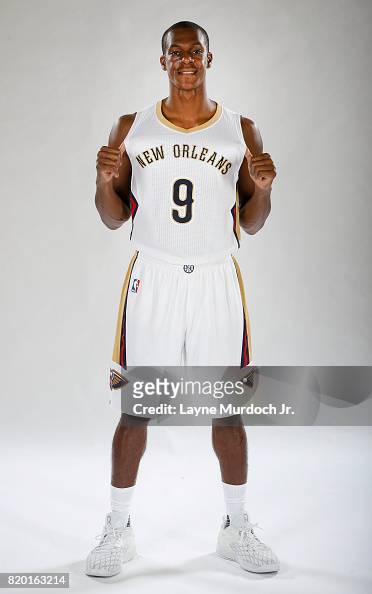 New Orleans Pelicans Introduce Rajon Rondo during Portraits