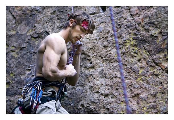 Rock climber photographed circa 2009 in Southern, California.