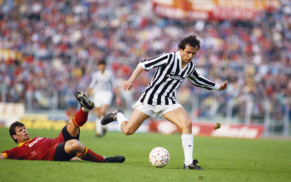 Michel Platini AS Roma v Juventus 1986 : News Photo