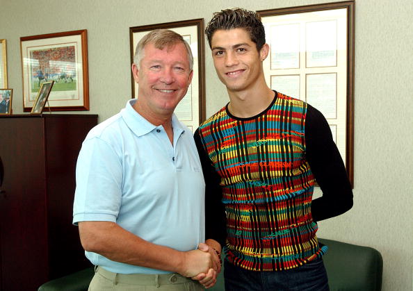 Cristiano Ronaldo Signs For Manchester United : News Photo