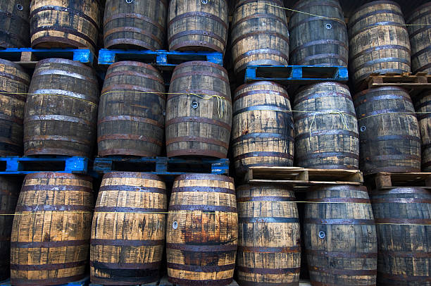 St. Lucia Island, Bounty Rum Factory, Rum Barrels.