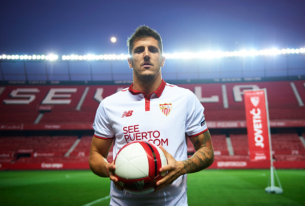 Sevilla FC unveil new signing Stevan Jovetic : News Photo