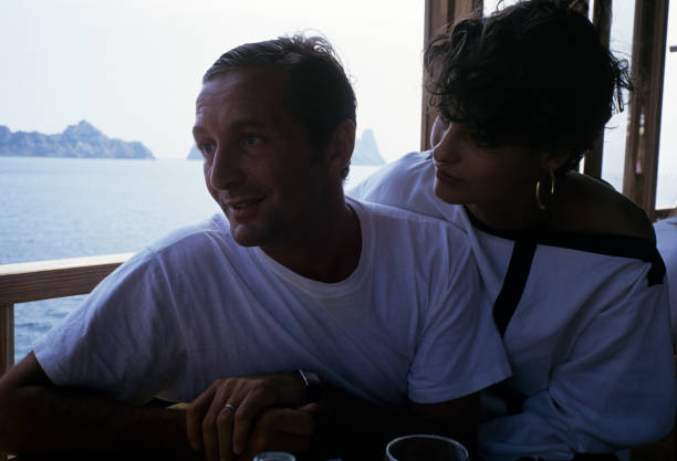 The In Life In Ibiza In Balearic Island En Espagne dans les Iles Baléares en aout 1990 lors d'un reportage sur la vie branchée à IBIZA Gérald MARIE...