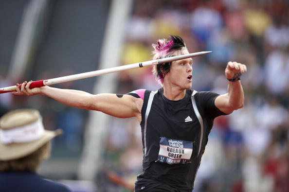 track field us olympic trials breaux greer in action during javelin picture