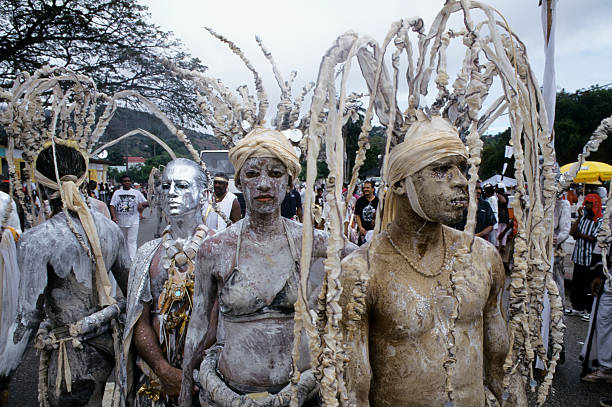 Trinidad, Port Of Spain, Carnival, Parade Of Bands, Mud Men.
