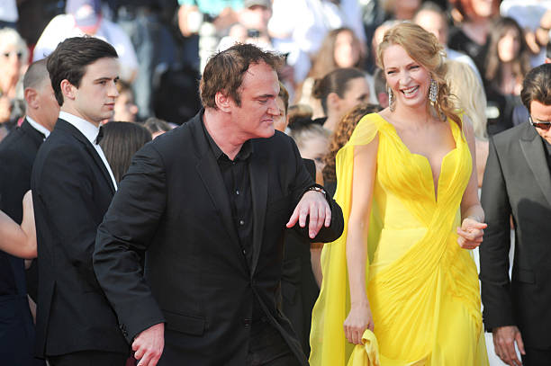 Uma Thurman and Quentin Tarantino at the 'Clouds Of Sils Maria' Premiere at the 67th Annual Cannes Film Festival