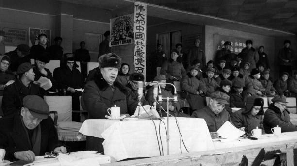 VicePremier Chen Yi speaking at a rally of more than 100000 revolutionary rebels and other revolutionary people from all walks of life on February 11...