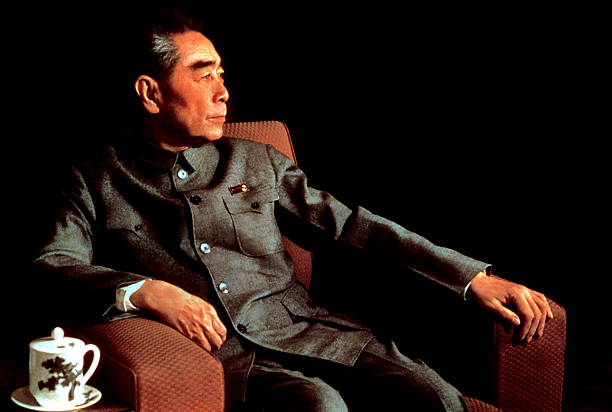 Zhou Enlai the Chinese Communist Party leader and chief of government of the Republic of China sitting on a chair China 1960