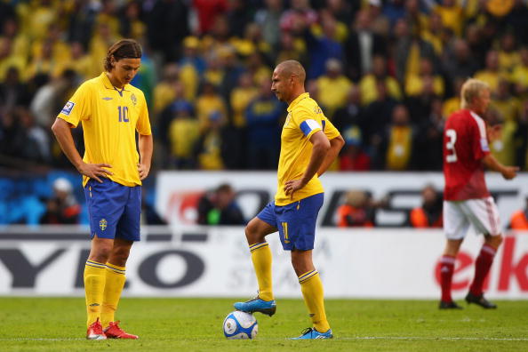 Sweden v Denmark - FIFA2010 World Cup Qualifier : News Photo