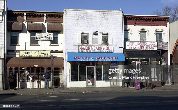 The 700 block of H street NE, where the city is considering extending Capitol Hill and making a Historic district.