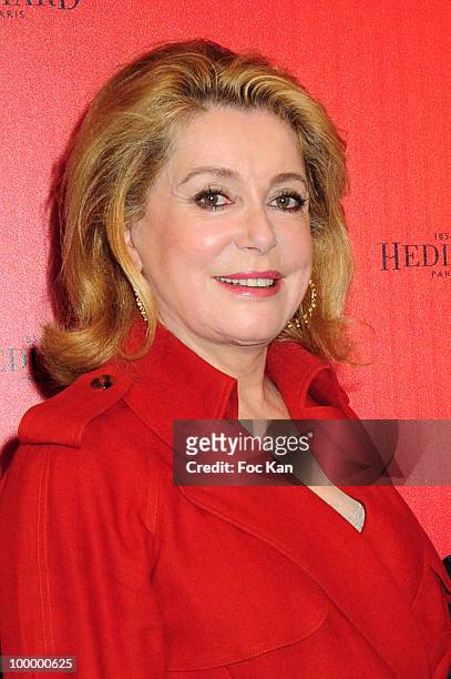Actress Catherine Deneuve attends the Hediard Monaco Launch Cocktail at Hediard Store Metropole Center on May 11, 2010 in Monte Carlo, Monaco.