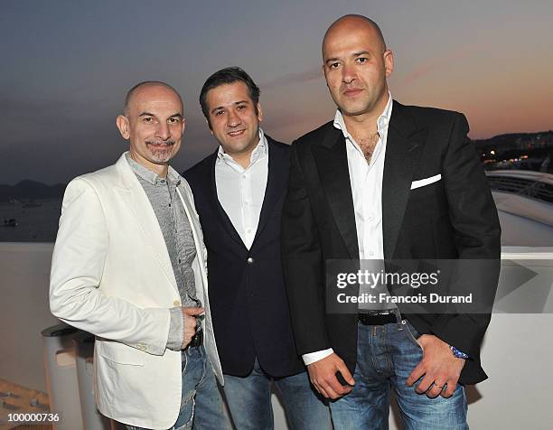 Replay's CEO Matteo Sinigaglia and guests attend the Replay Party during the 63rd Annual Cannes Film Festival at the Star Style Lounge on May 19,...