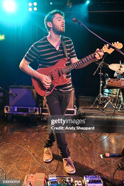 Peter Silberman of American indie rock band The Antlers performs on stage at The Scala on May 19, 2010 in London, England.