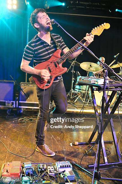 Peter Silberman of American indie rock band The Antlers performs on stage at The Scala on May 19, 2010 in London, England.