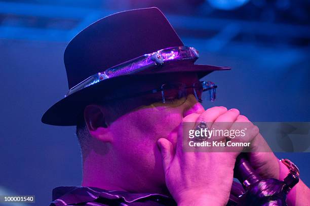 John Popper of Blues Traveler performs during the America's Everglades Summit to Unite Conservation celebration at Eastern Market on May 19, 2010 in...
