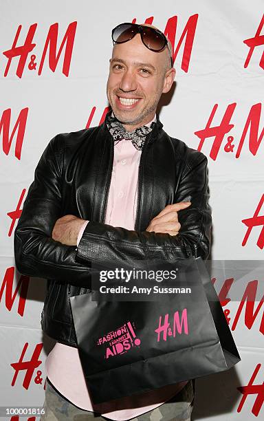 Personality Robert Verdi attends H&M's launch of Fashion Against AIDS at H&M Fifth Avenue on May 19, 2010 in New York City.